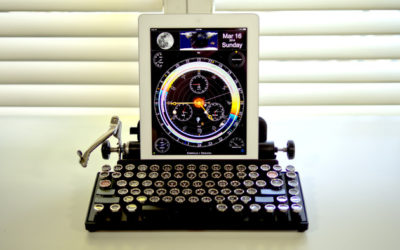 A défaut d’utiliser une vraie machine à écrire, vous pourrez utiliser ce drôle de clavier